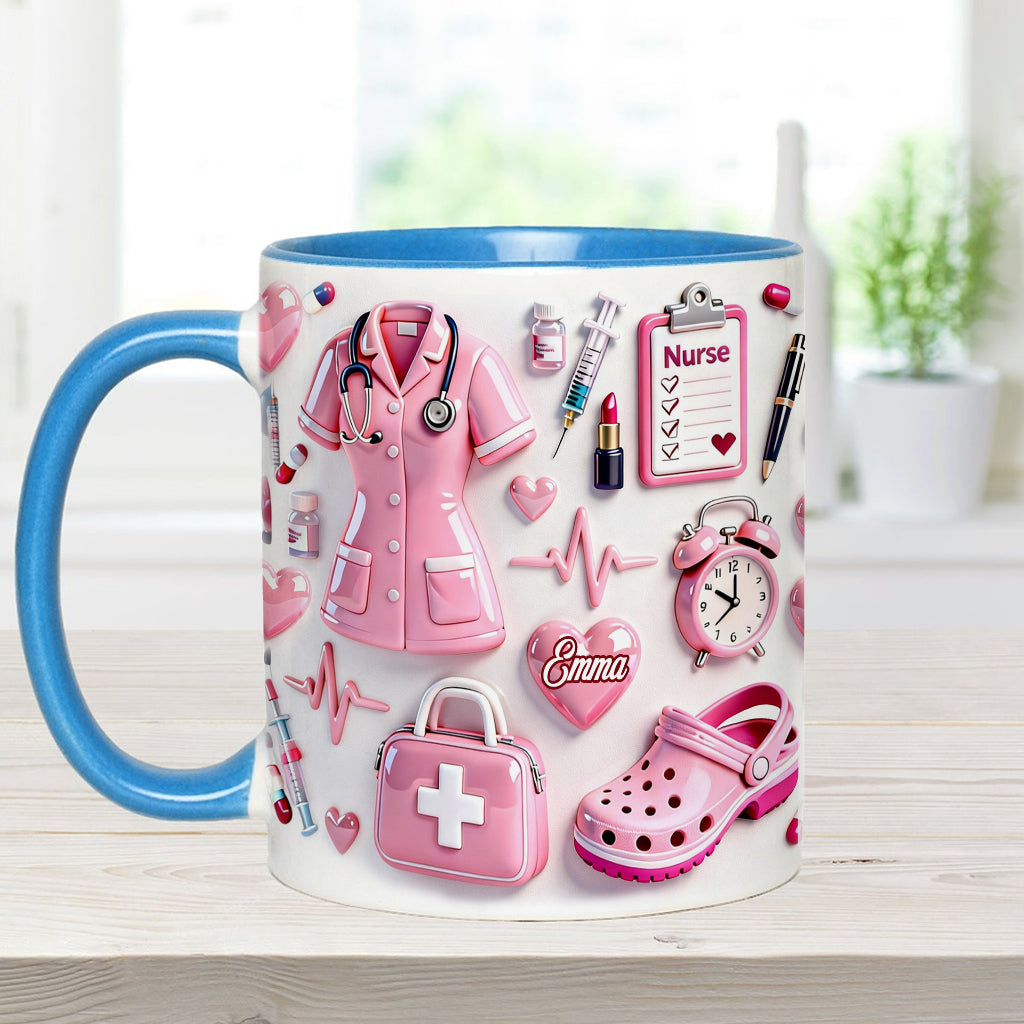 Nurse Life - Personalized Nurse Accent Mug & Coaster