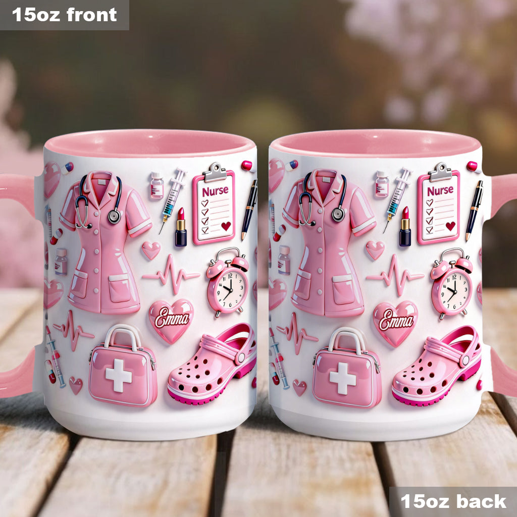 Nurse Life - Personalized Nurse Accent Mug & Coaster
