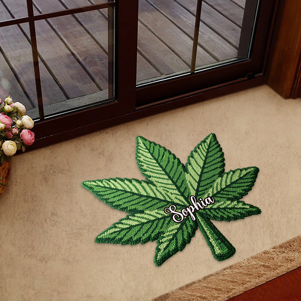 Feeling Dope - Personalized Weed Shaped Doormat/ Rug