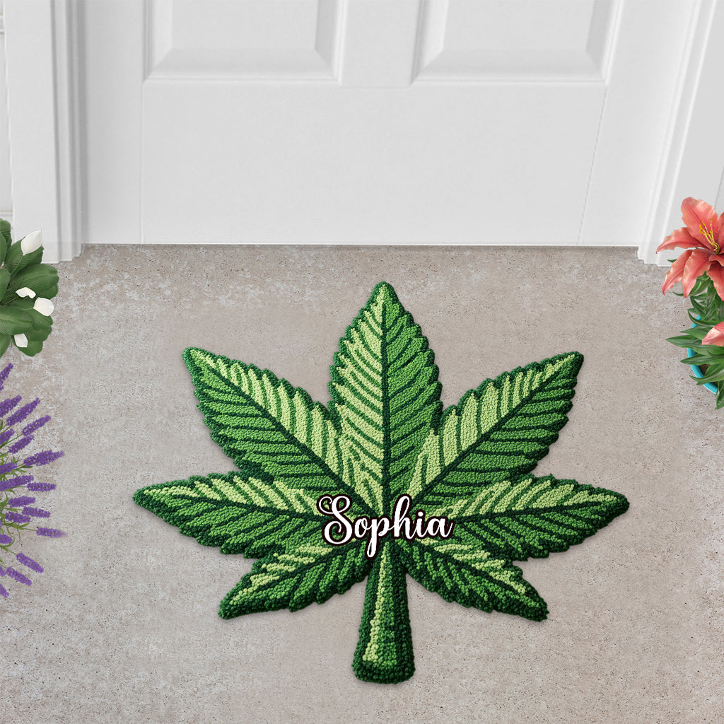 Feeling Dope - Personalized Weed Shaped Doormat/ Rug