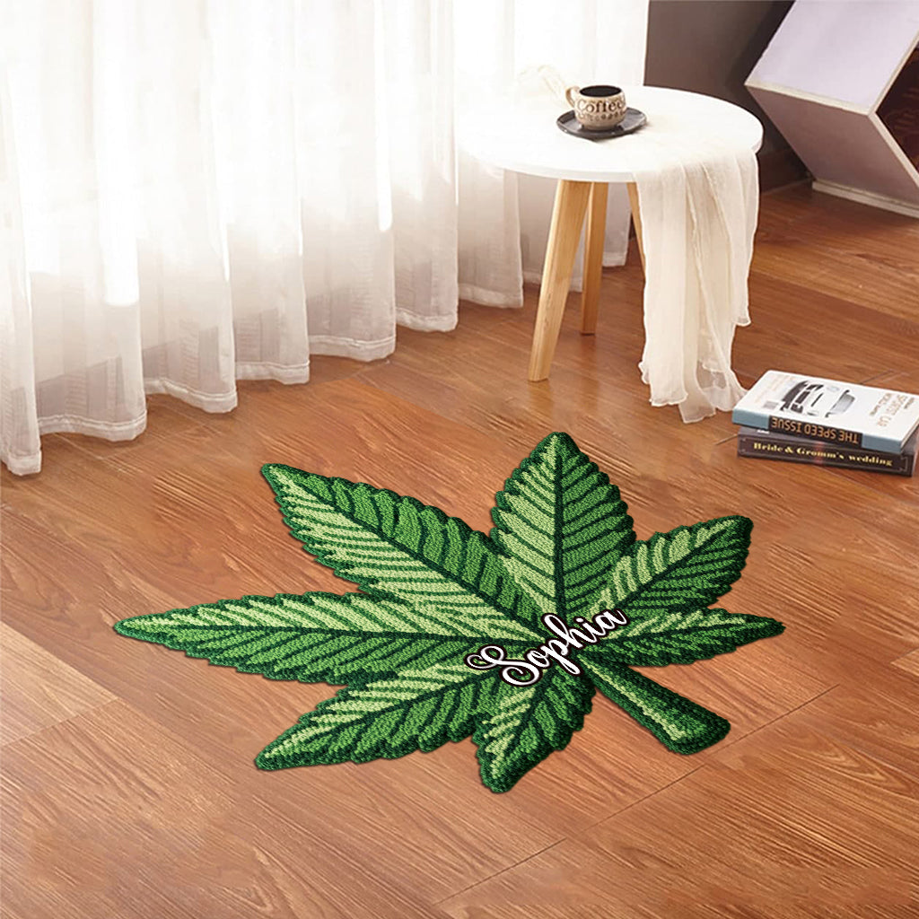 Feeling Dope - Personalized Weed Shaped Doormat/ Rug