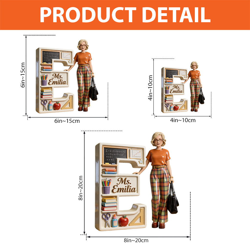 Custom Any Photo - Best Teacher Ever - Personalized Teacher Custom Shaped Acrylic Plaque