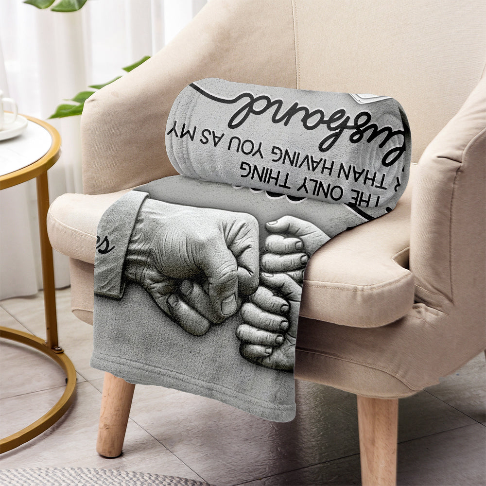 First Husband Now Daddy - Personalized Father Blanket