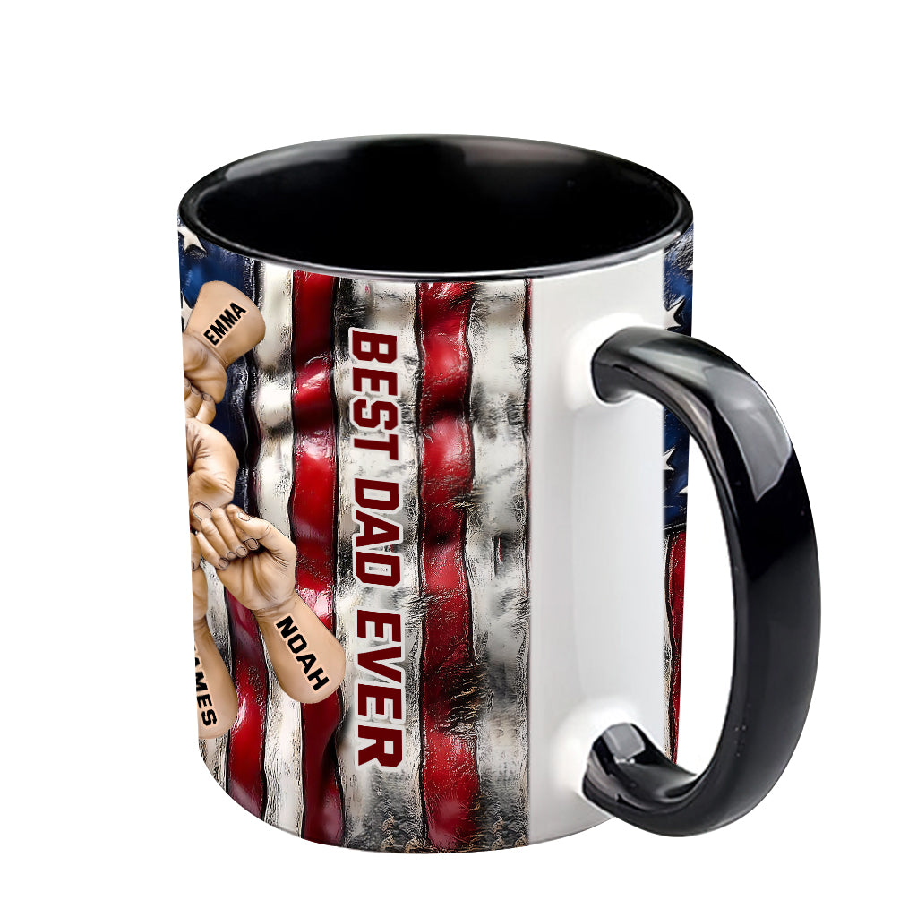 Best Dad Ever - Personalized Father Accent Mug