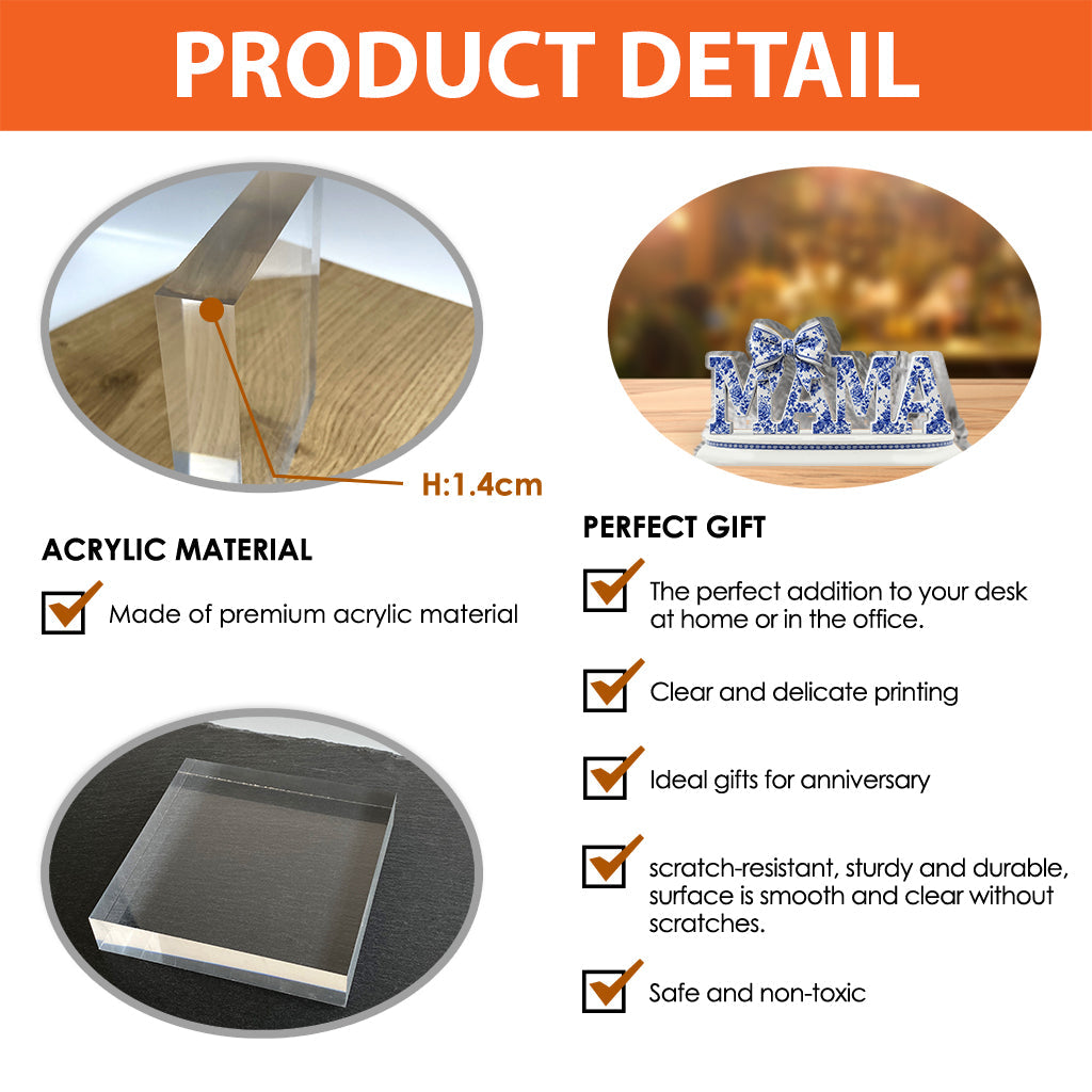 Best Mom Ever - Personalized Mother Custom Shaped Acrylic Plaque