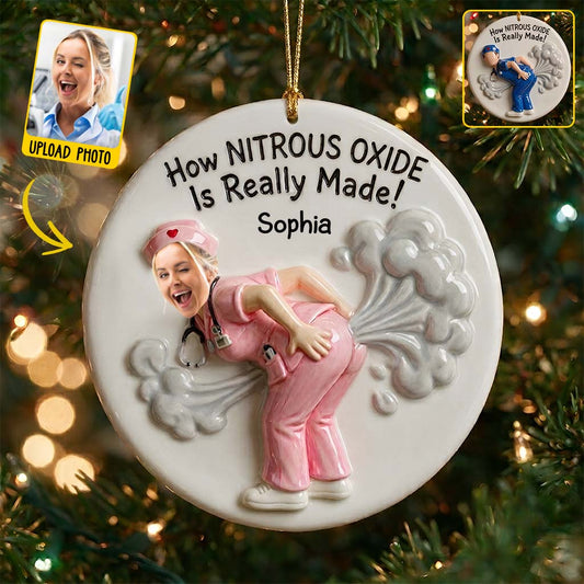 How Penicillin Is Made - Personalized Nurse Ceramic Circle Ornament