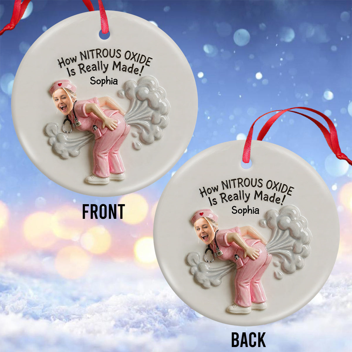 How Penicillin Is Made - Personalized Nurse Ceramic Circle Ornament