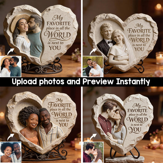 Custom From Photo My Favorite Place - Personalized Couple Custom Shaped Acrylic Plaque