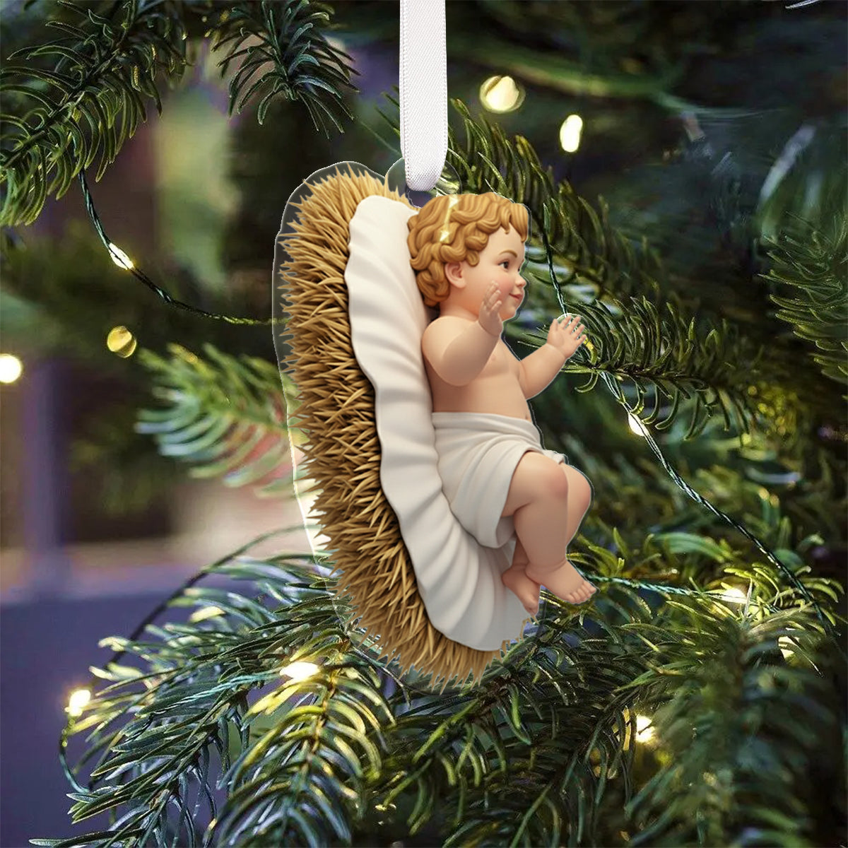 Nativity Advent Calender - Personalized Christian Folded Advent Calendar With Ornaments