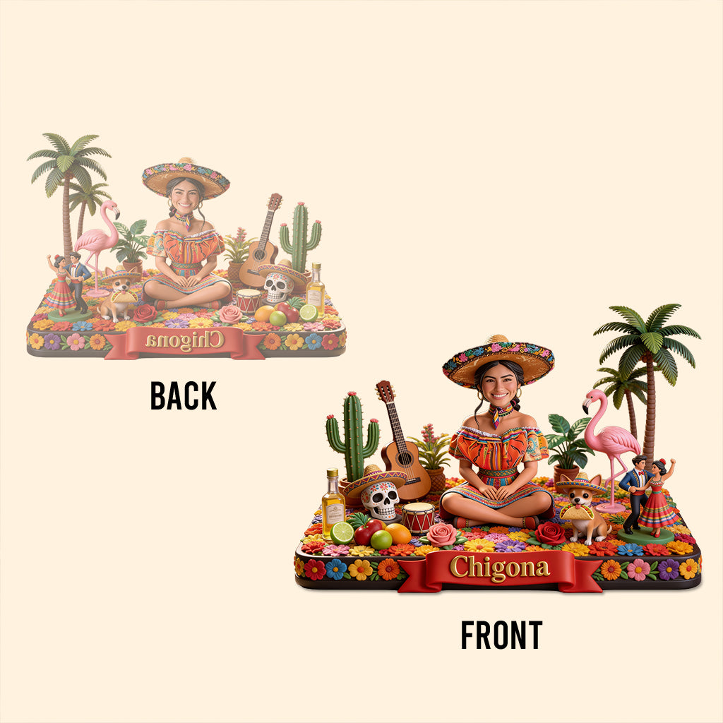 Latina Gift, Latina AF, Mexican Vibe - Personalized Latina Women Custom Shaped Acrylic Plaque