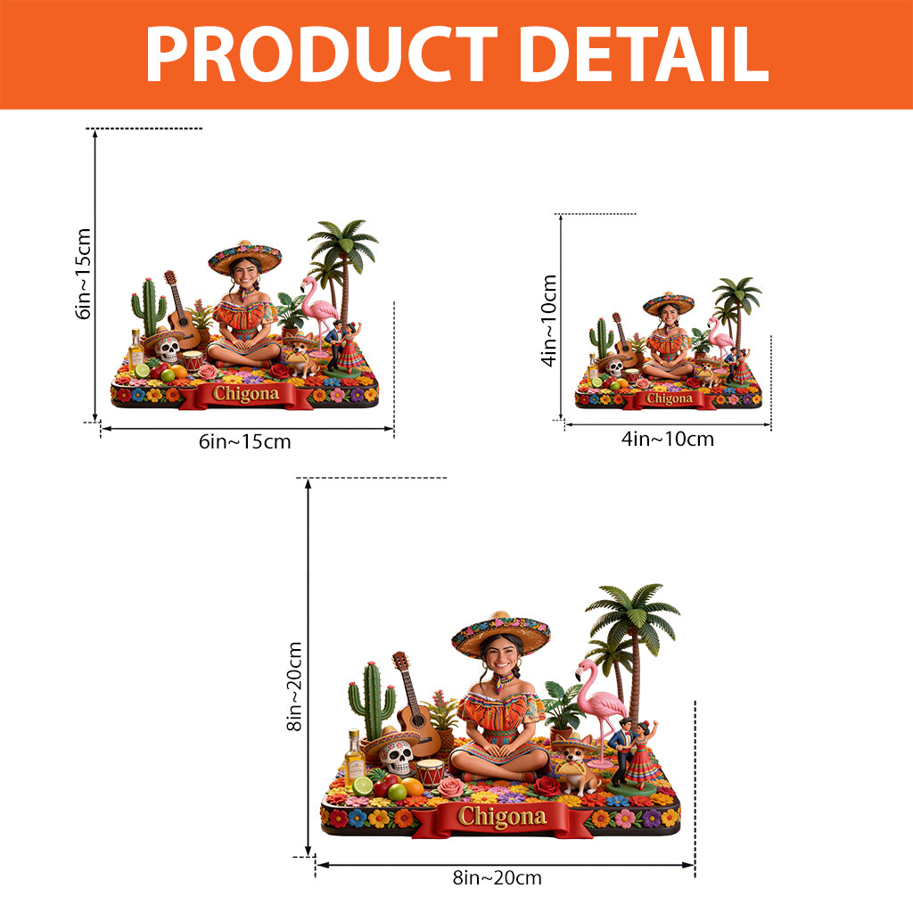 Latina Gift, Latina AF, Mexican Vibe - Personalized Latina Women Custom Shaped Acrylic Plaque