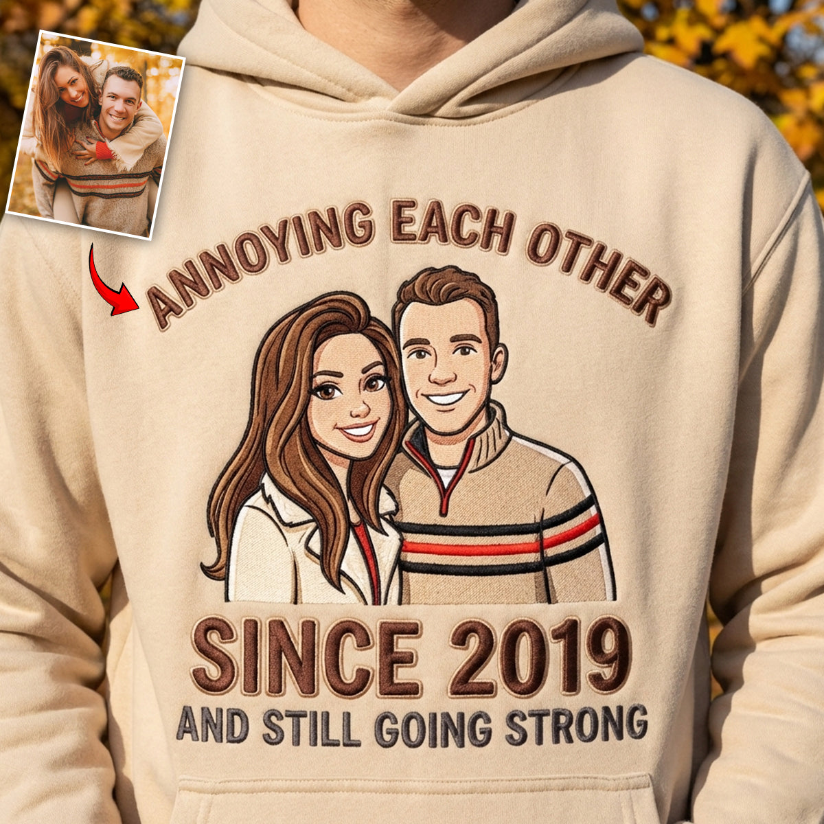 Couple Gift - Personalized Couple All Over Shirt