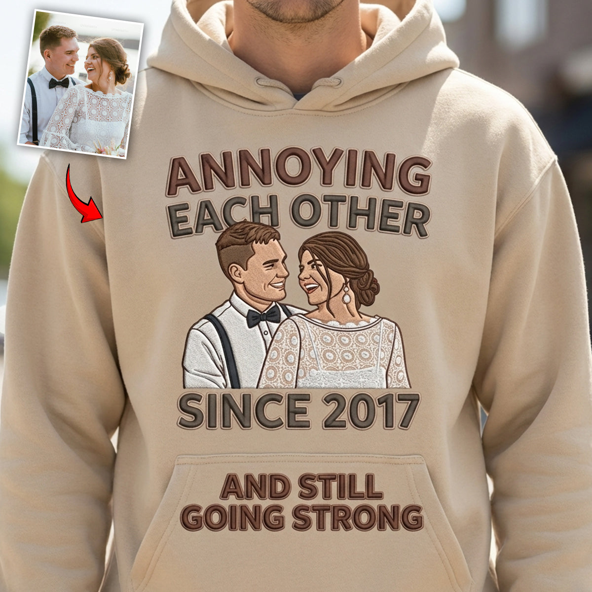 Couple Gift - Personalized Couple All Over Shirt