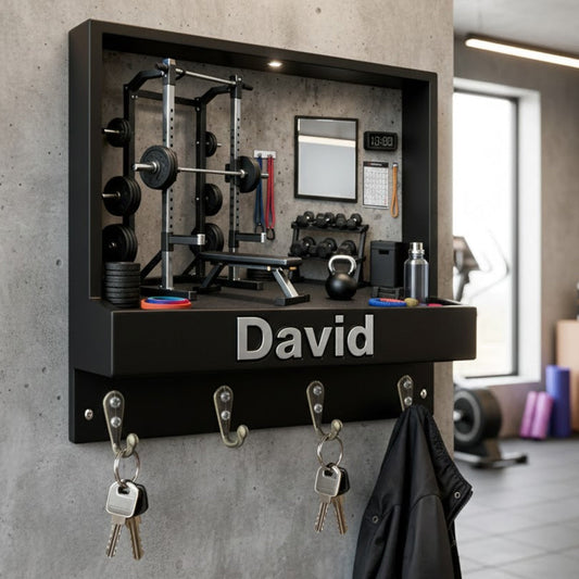 Workout Champ - Personalized Fitness Custom Shaped Hanging Rack