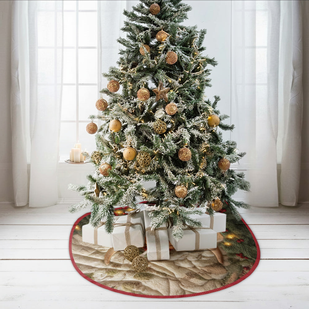 Highland Cow Christmas - Personalized Highland Cow Shaped Tree Skirt