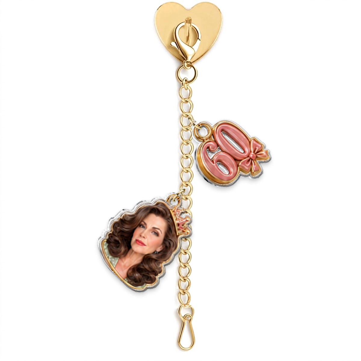 Custom Any Photo - Personalized Birthday Handle Tumbler With Charms