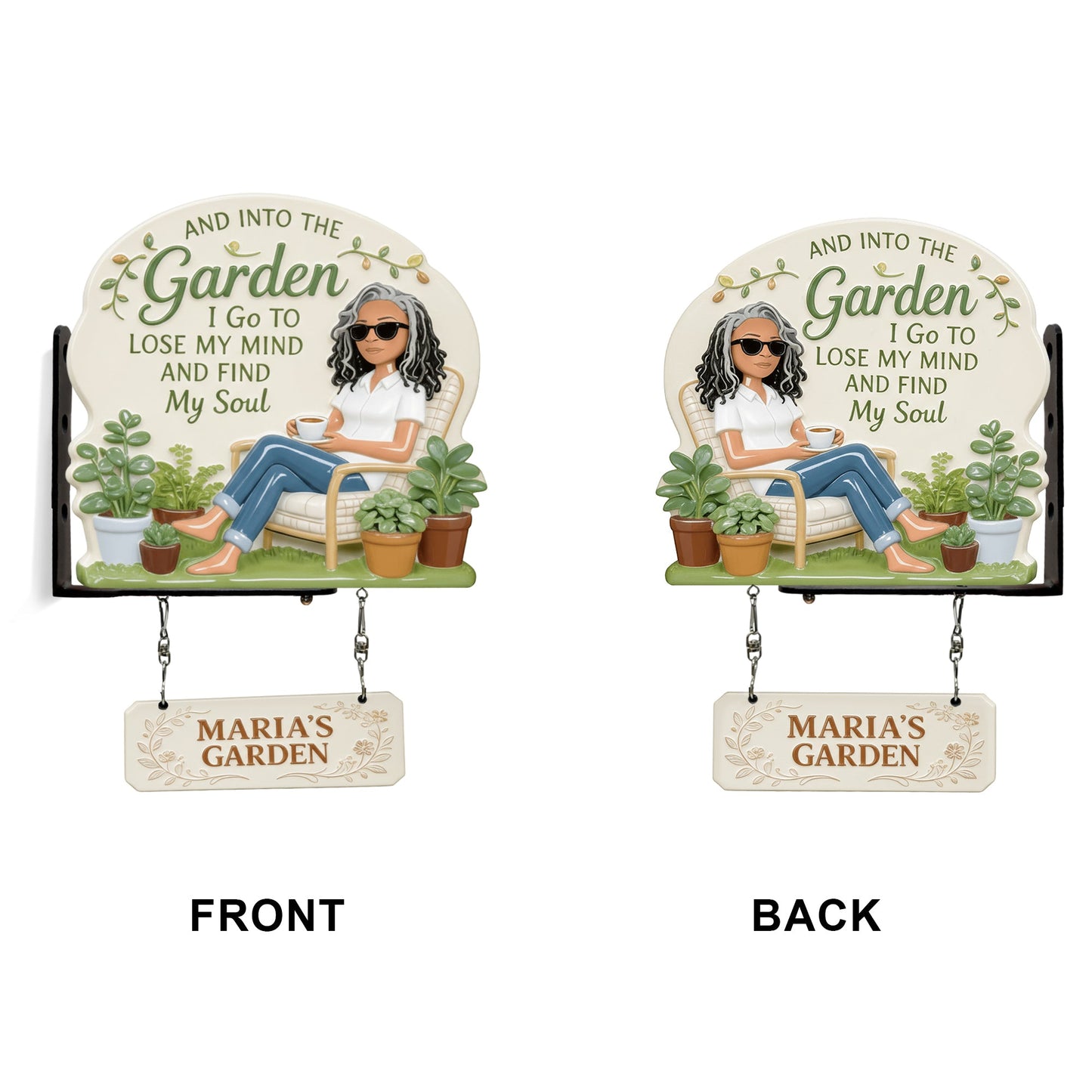 I Go To Lose My Mind - Personalized Gardening Wooden Wall Mount Sign