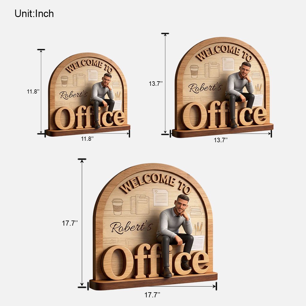 My Office - Personalized Colleague Custom Shaped Wood Sign