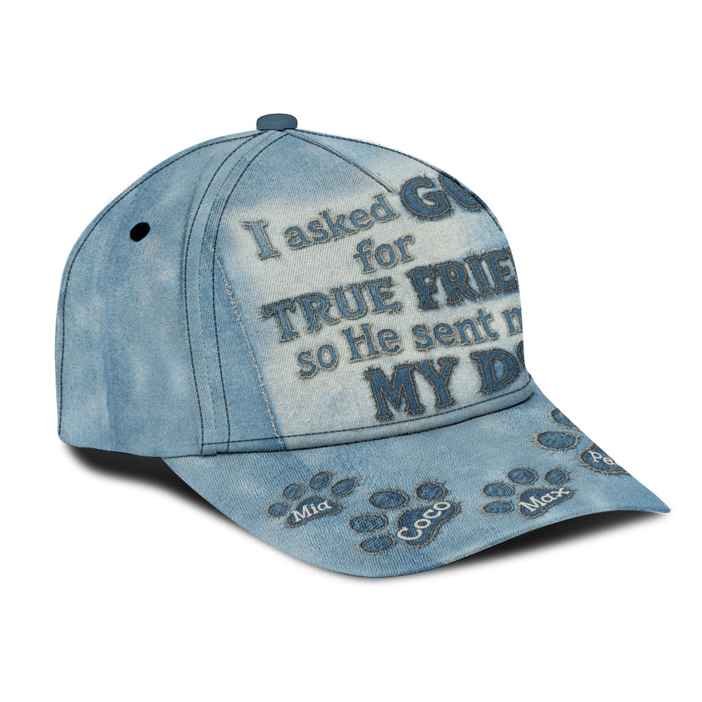 A True Friend - Personalized Dog Classic Cap