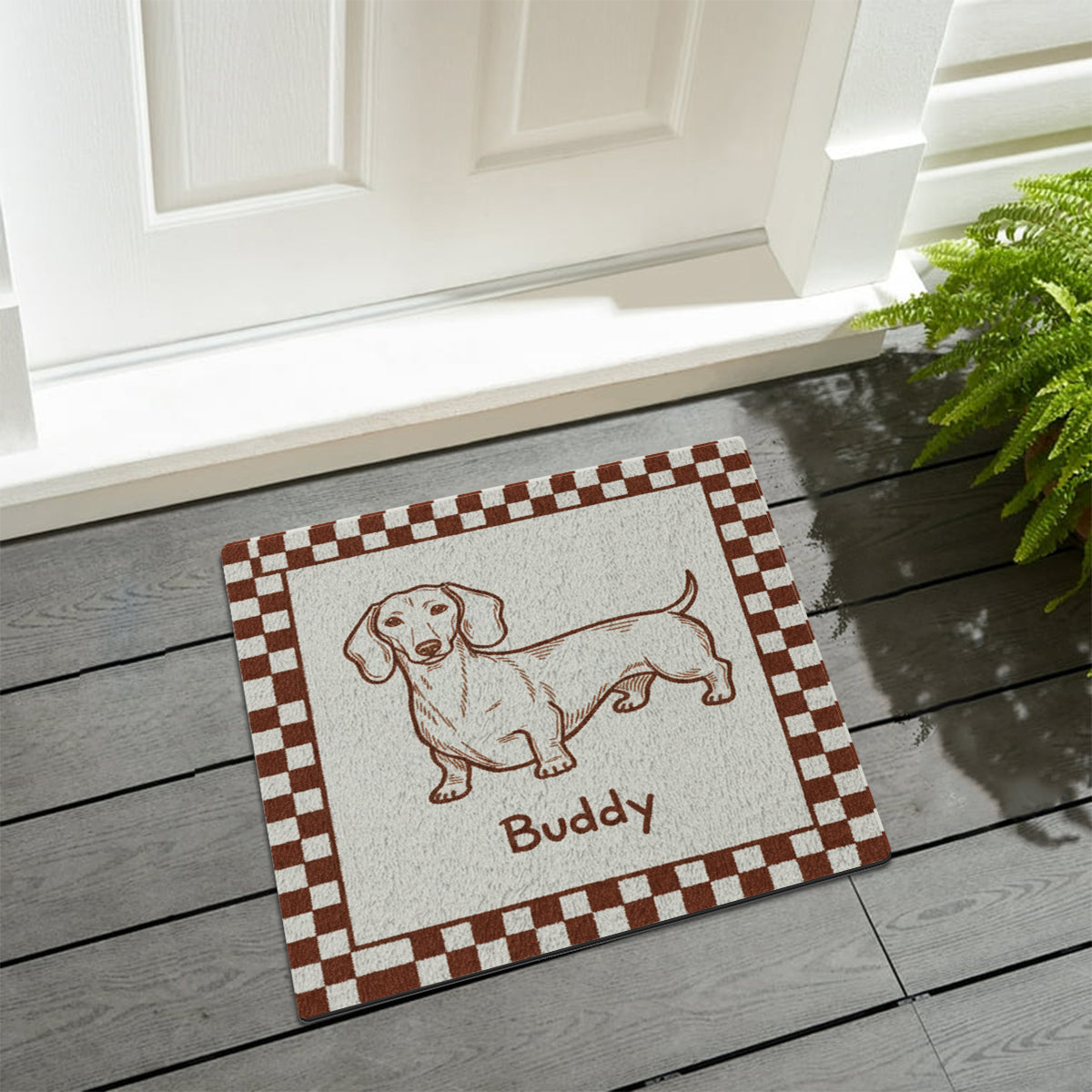 Custom Funky Pet, Badly Drawn Minimalist, Poorly Drawn, Retro Pet Gift - Personalized Dog Non-Slip Tufted Rug
