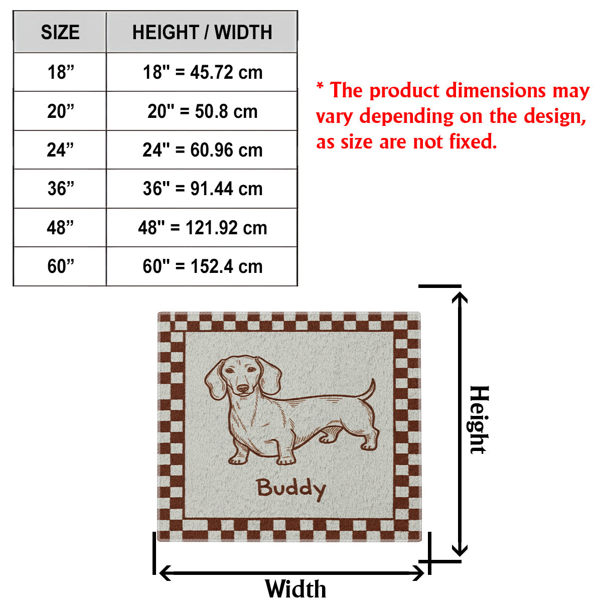 Custom Funky Pet, Badly Drawn Minimalist, Poorly Drawn, Retro Pet Gift - Personalized Dog Non-Slip Tufted Rug