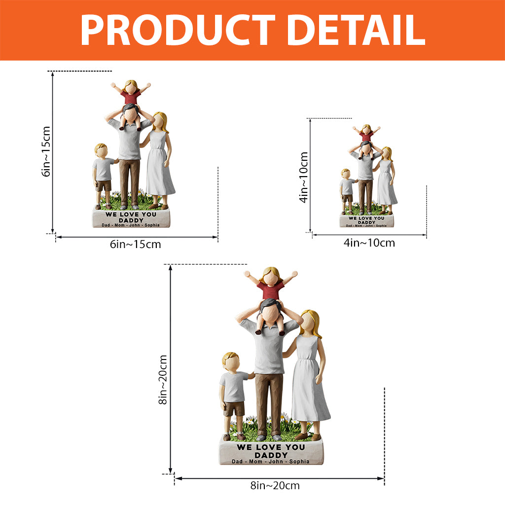 We Love You Dad - Personalized Father Custom Shaped Acrylic Plaque