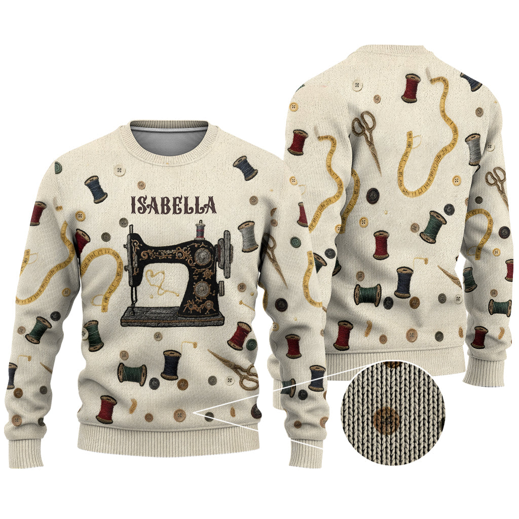 Cozy Sewing Machine - Personalized Sewing Ugly Sweater