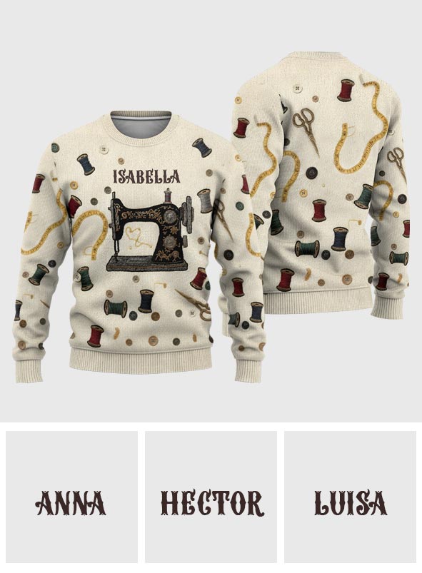 Cozy Sewing Machine - Personalized Sewing Ugly Sweater