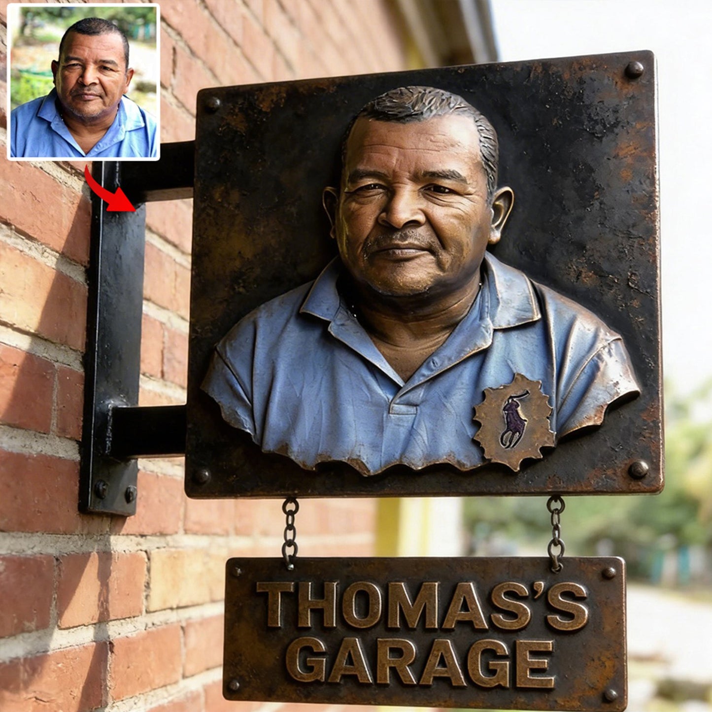 Custom Garage Sign From Any Photo - Personalized Garage Wooden Wall Mount Sign