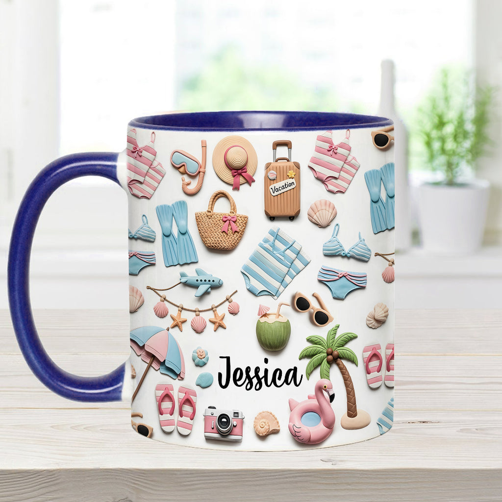 Beach Lovin' Girl - Personalized Sea Lover Accent Mug