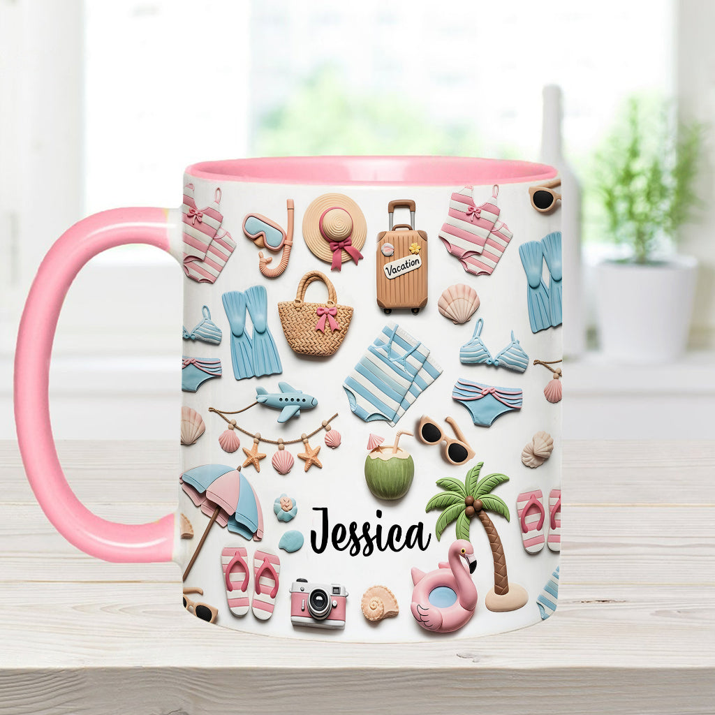Beach Lovin' Girl - Personalized Sea Lover Accent Mug