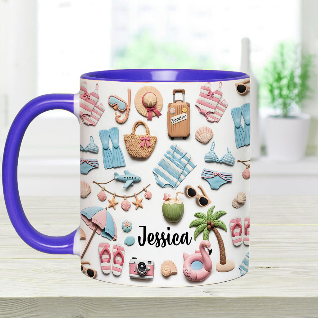 Beach Lovin' Girl - Personalized Sea Lover Accent Mug