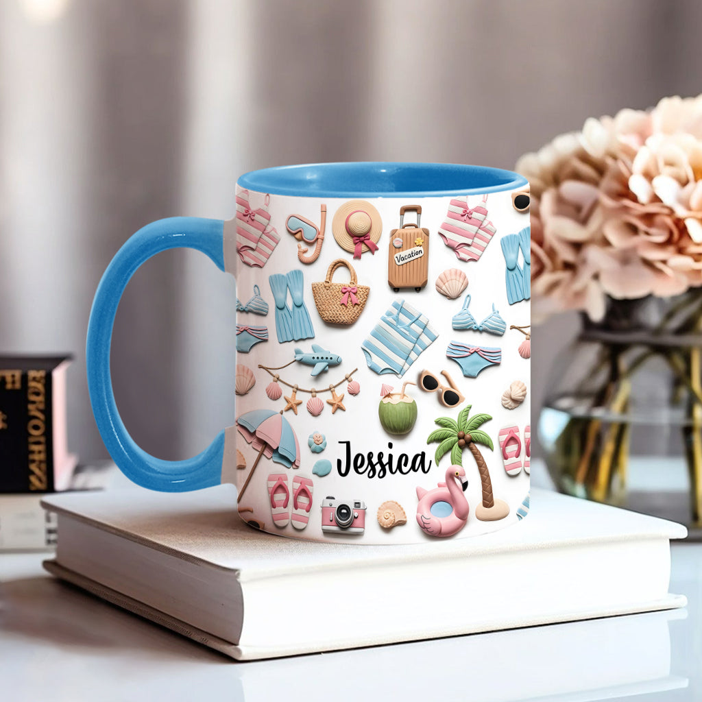 Beach Lovin' Girl - Personalized Sea Lover Accent Mug