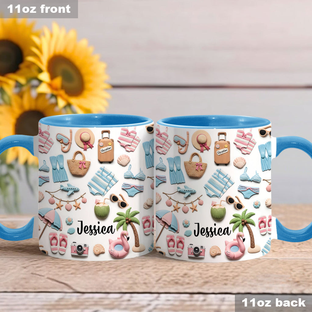 Beach Lovin' Girl - Personalized Sea Lover Accent Mug