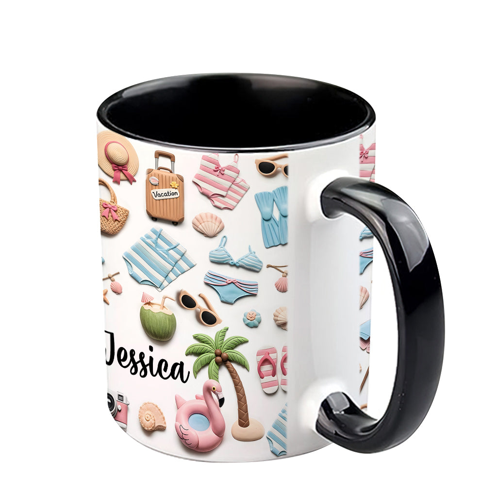 Beach Lovin' Girl - Personalized Sea Lover Accent Mug