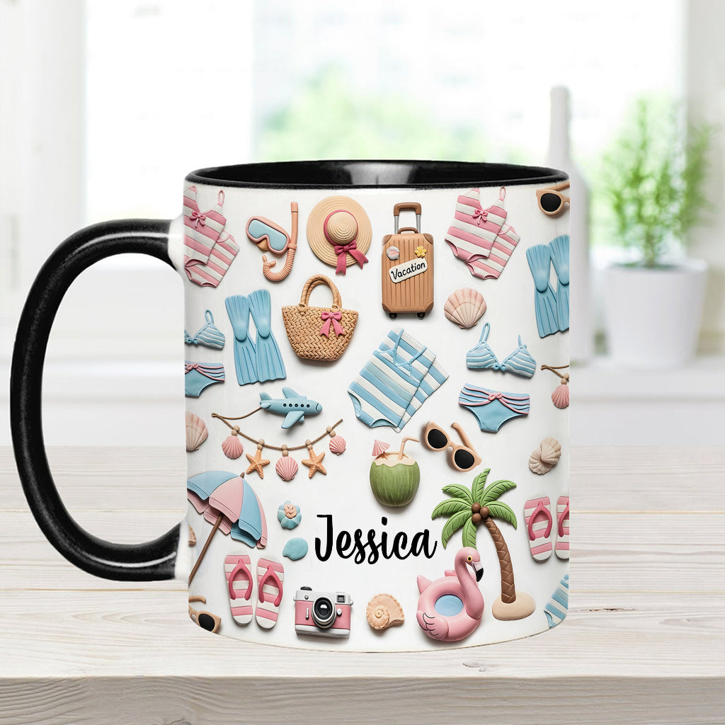 Beach Lovin' Girl - Personalized Sea Lover Accent Mug