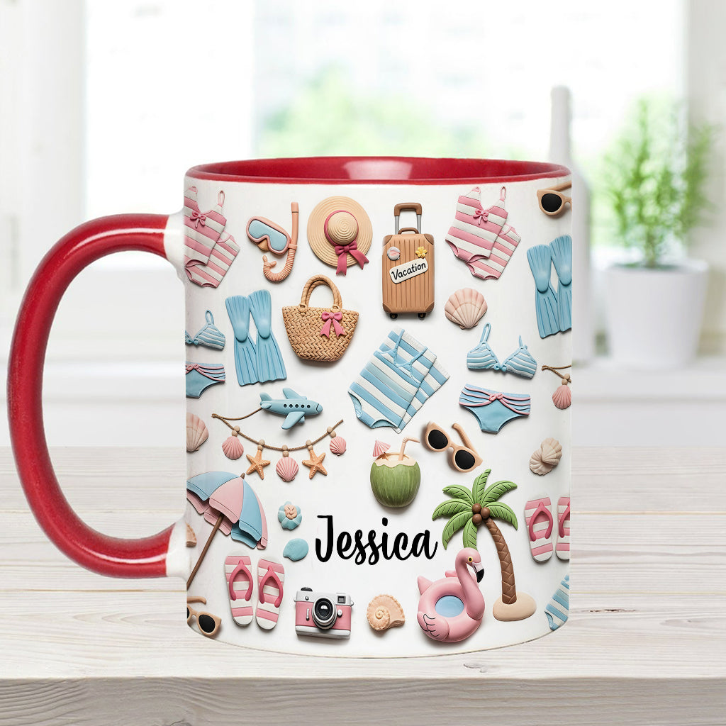Beach Lovin' Girl - Personalized Sea Lover Accent Mug