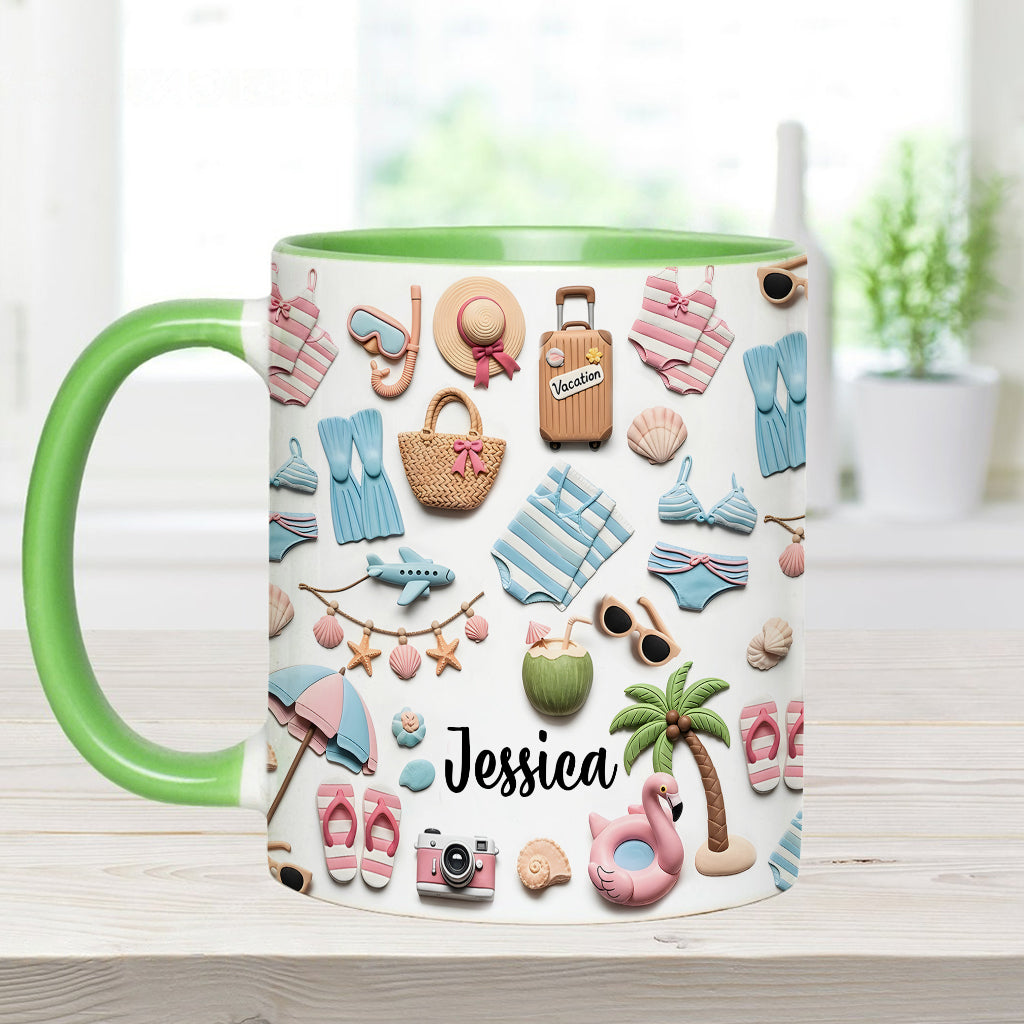 Beach Lovin' Girl - Personalized Sea Lover Accent Mug