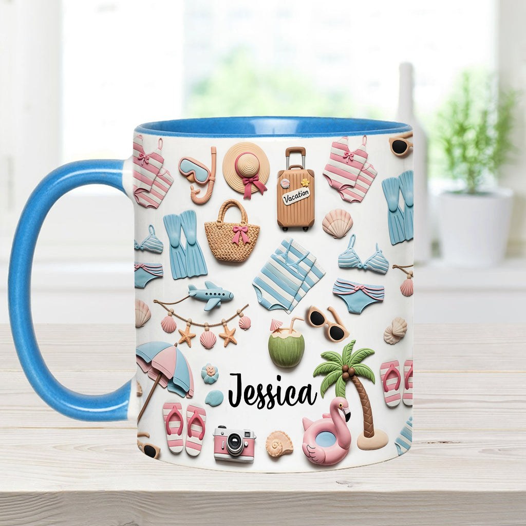 Beach Lovin' Girl - Personalized Sea Lover Accent Mug