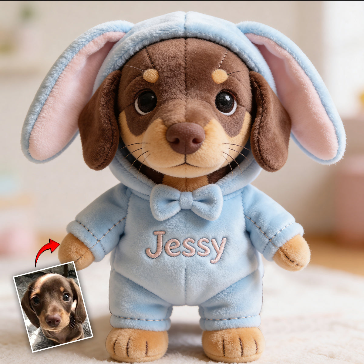 Easter Pet - Personalized Dog Premium Faux Fur Pillow