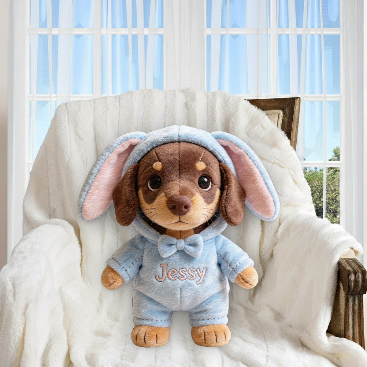 Easter Pet - Personalized Dog Premium Faux Fur Pillow