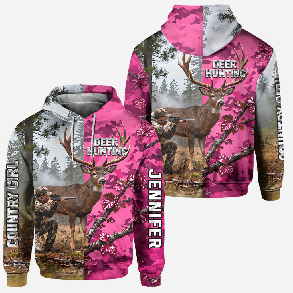 Country Girl Hunting - Personalized Hunting Hoodie and Leggings