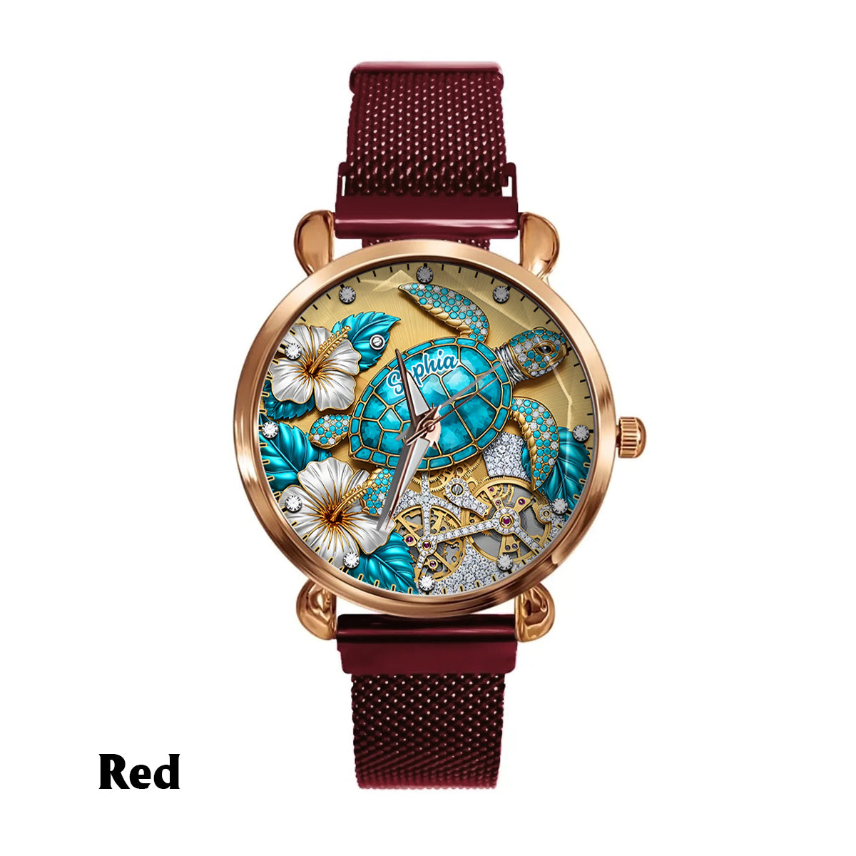 Beautiful Turtle - Personalized Turtle Women Hand Watch