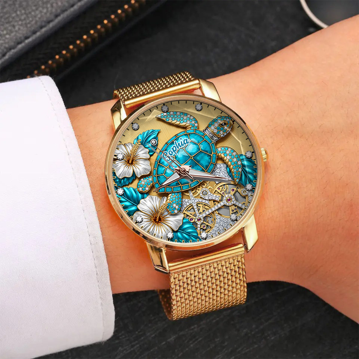 Beautiful Turtle - Personalized Turtle Women Hand Watch