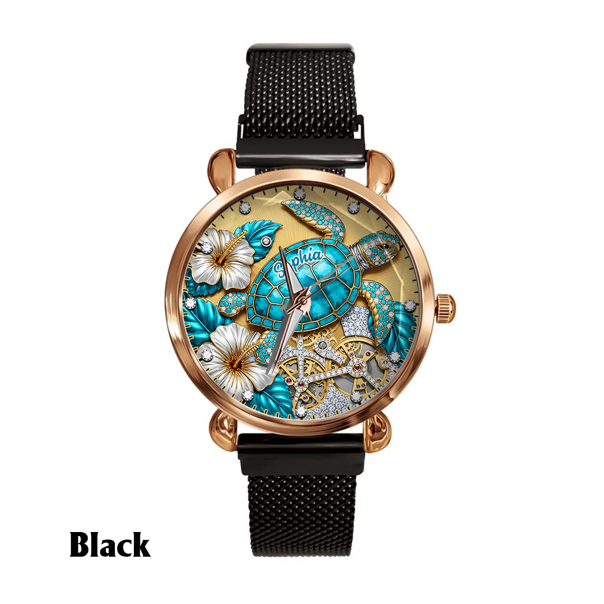 Beautiful Turtle - Personalized Turtle Women Hand Watch