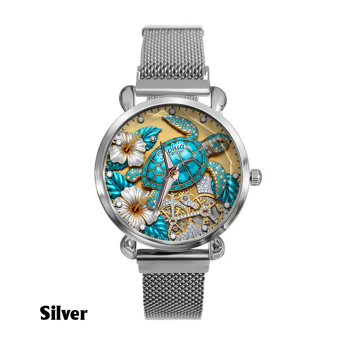 Beautiful Turtle - Personalized Turtle Women Hand Watch