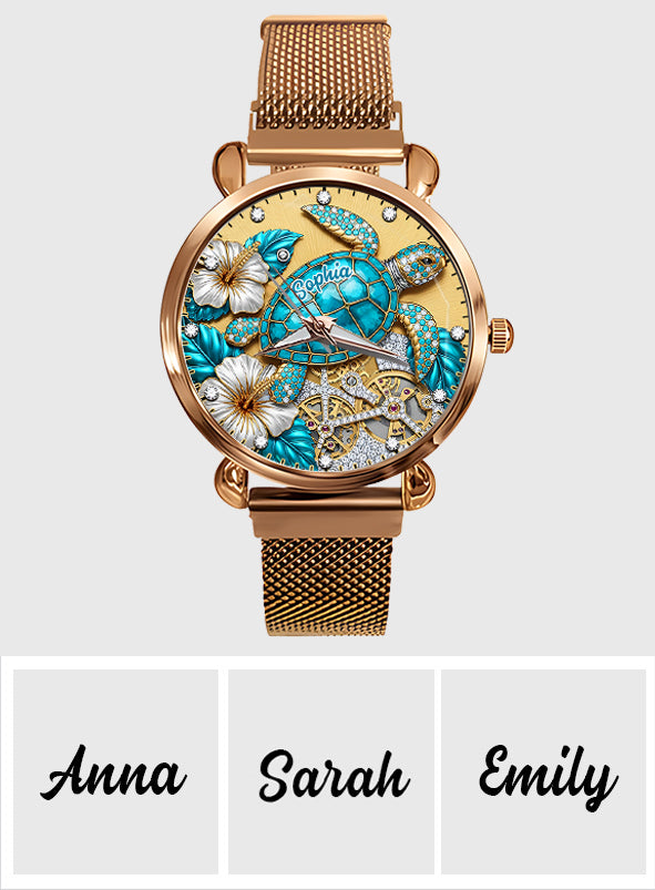 Beautiful Turtle - Personalized Turtle Women Hand Watch