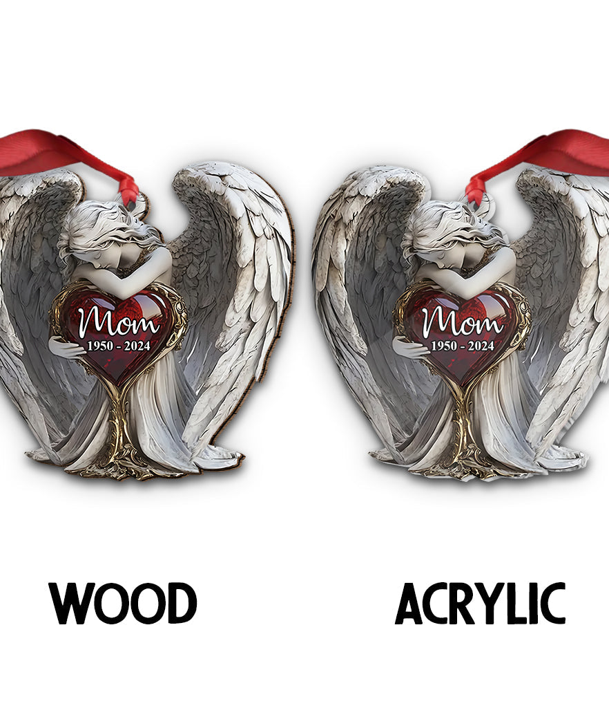On Angels Wings - Personalized Memorial Ornament