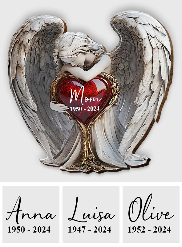 On Angels Wings - Personalized Memorial Shaped Car Visor Clip