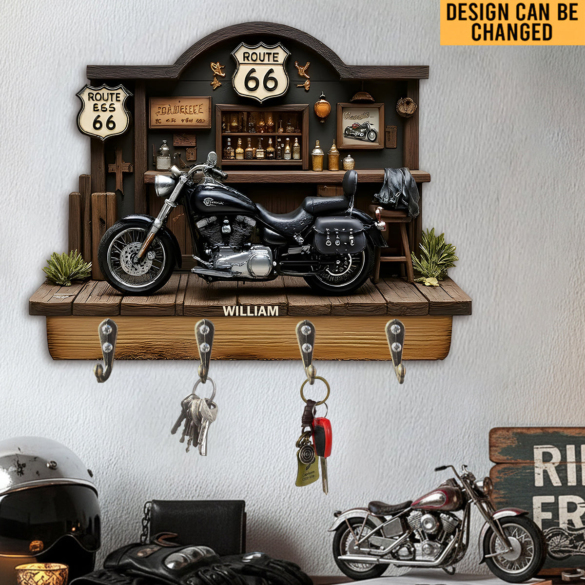 Motorcycle - Personalized Biker Custom Shaped Hanging Rack